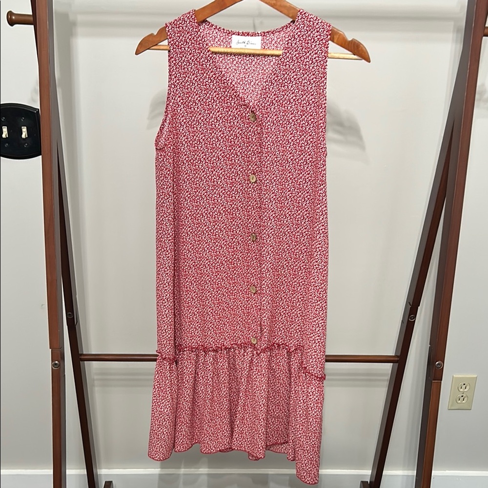 Pink Ruffled Tiered Midi Sundress